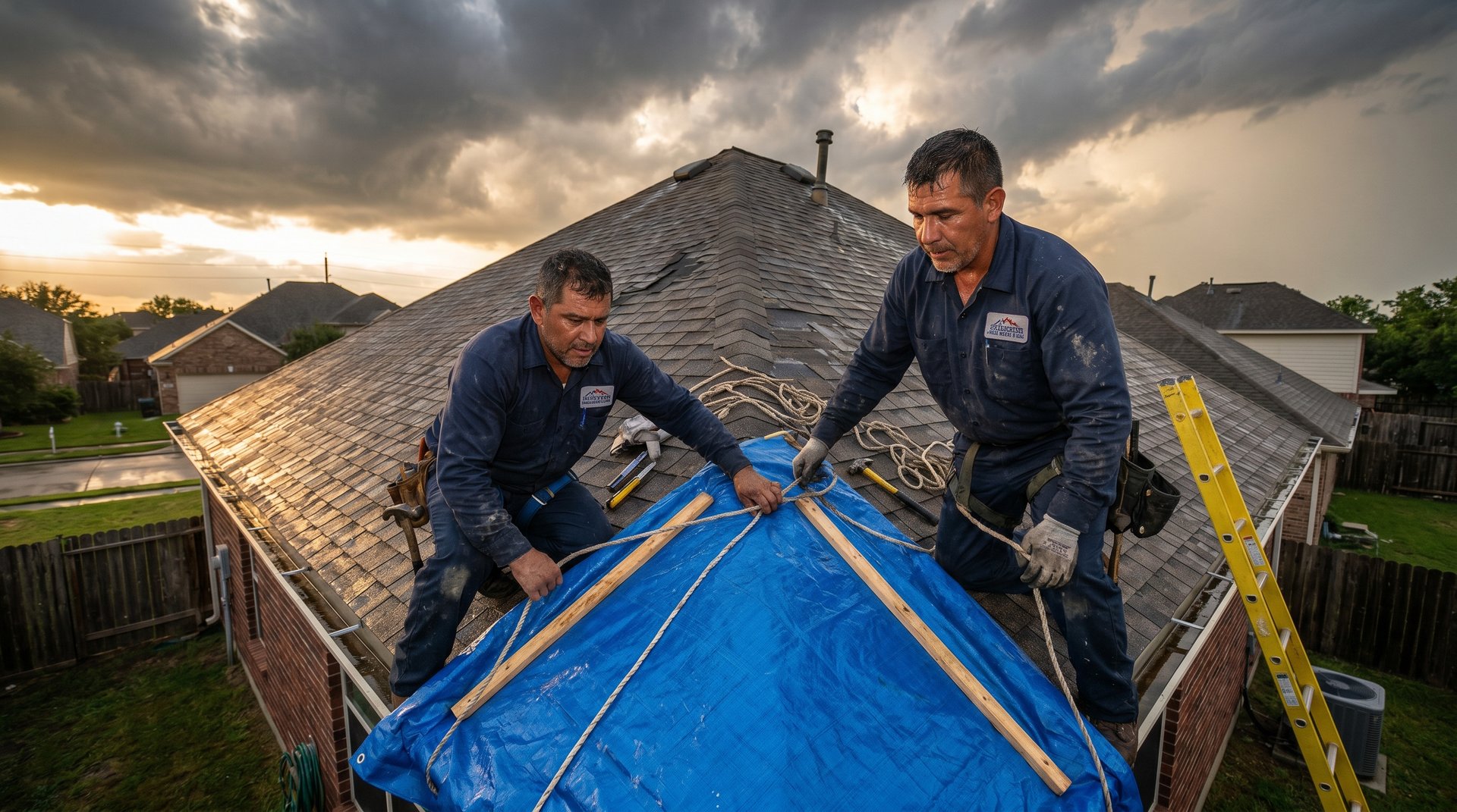 Emergency roof tarping Houston