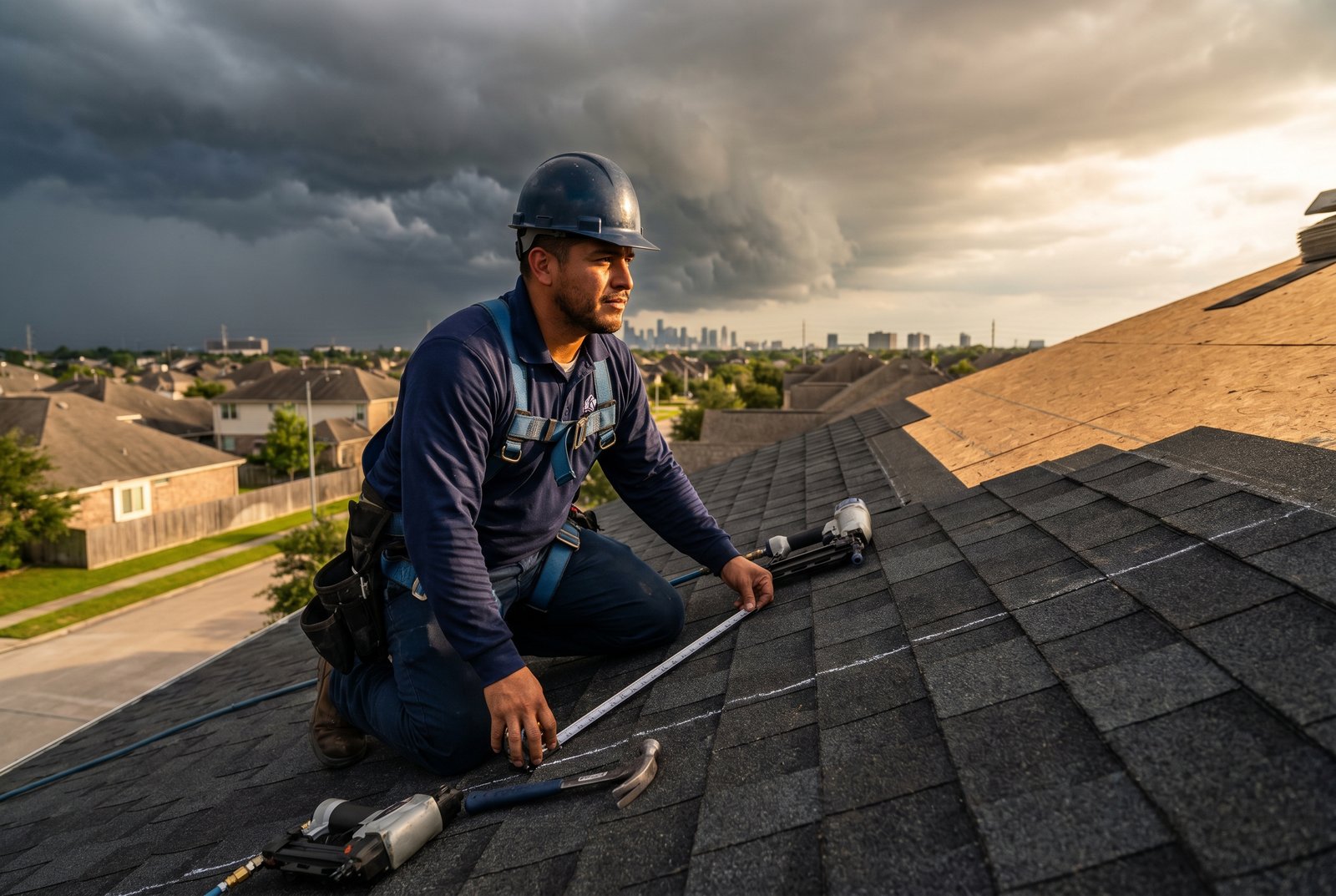 Hurricane-rated shingle installation