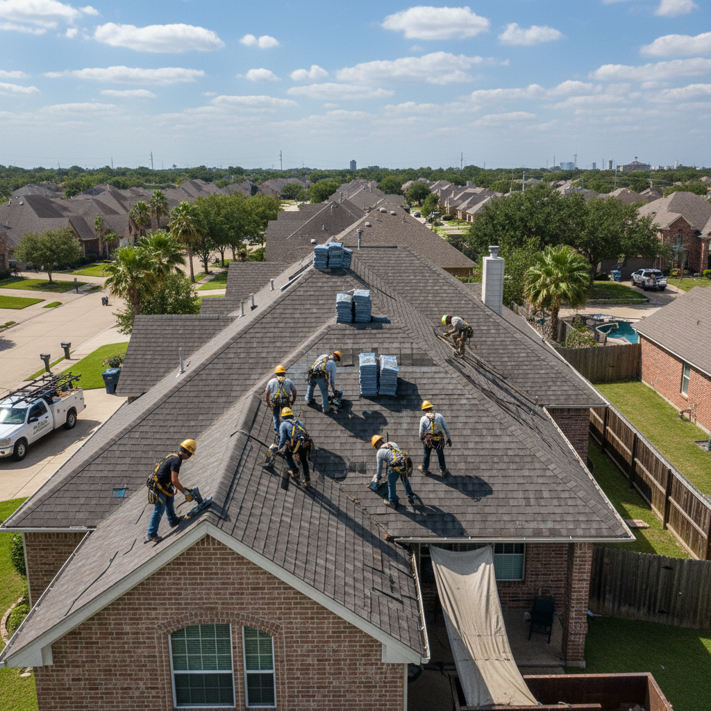 Roof Installation Project Houston